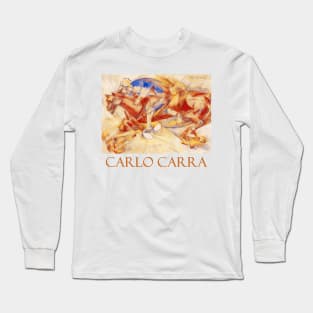 The Red Horseman by Carlo Carra Long Sleeve T-Shirt